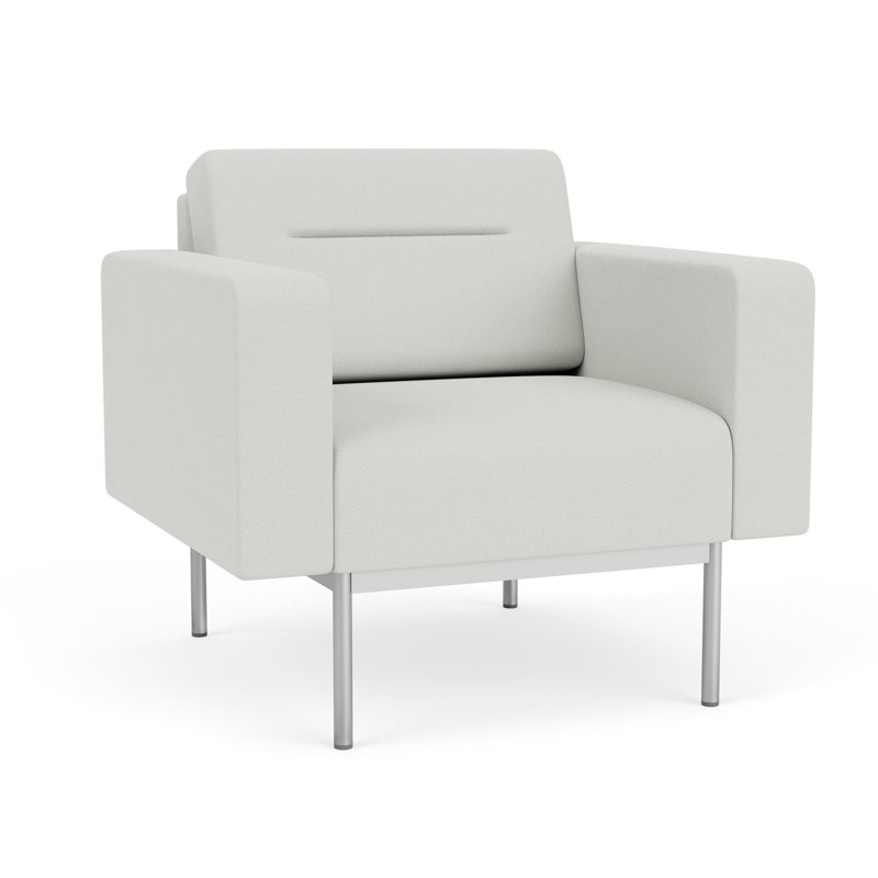 Chaise d'invité de réception Darsey, Argent argent, Ombre portes ouvertes, Without Power