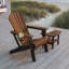 Chaise Adirondack pliante, noire-1930660649