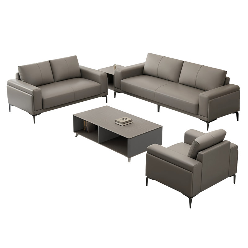 Ensemble de canapé et table à thé moderne français, Faux cuir