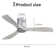 132CM Solid Wood 3-Blade Propeller Ceiling Fan with Remote Control