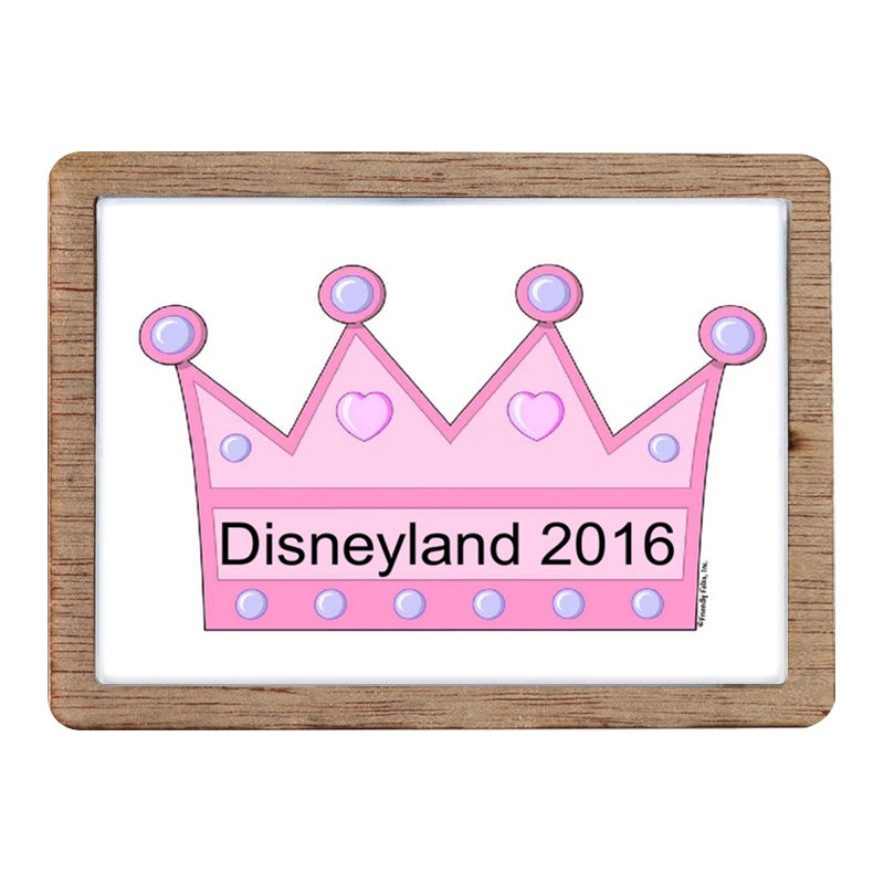 Magnet en bois personnalisé Princess Crown, Oui