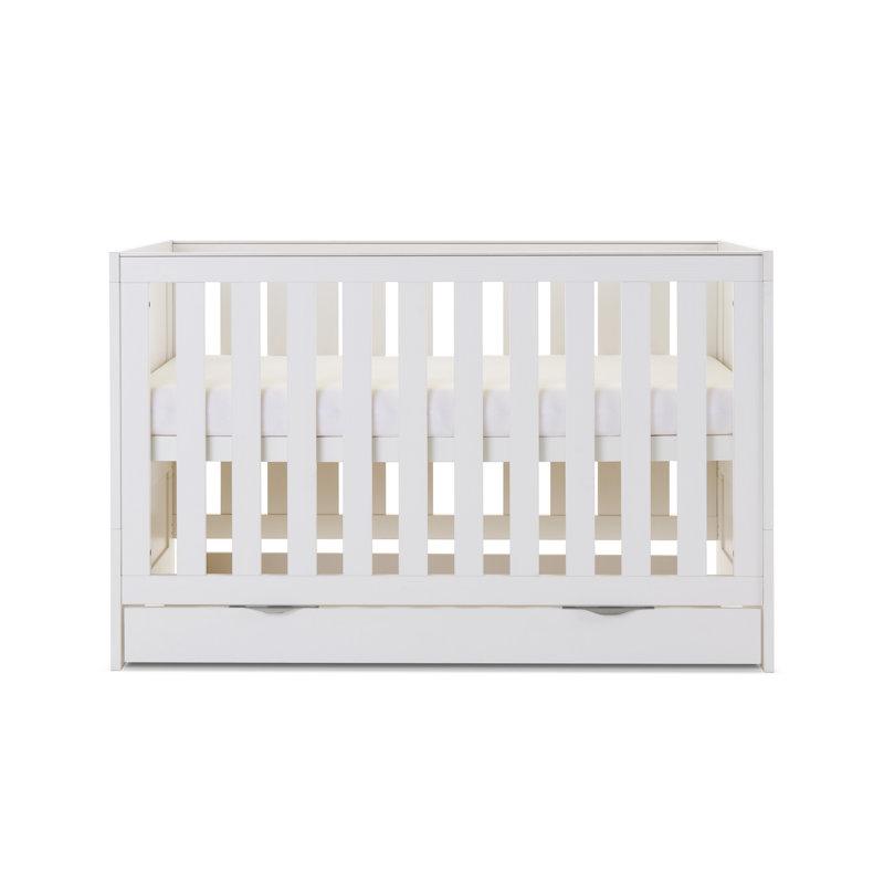 Nika Cot Bed & Under Drawer - White Wash