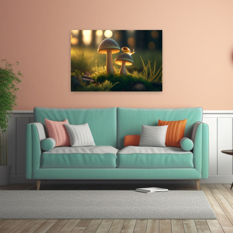 Forêt enchantée, onirique, mystique, sereine, forêt de mousse, impression d'art mural nature, 32" H x 48" W