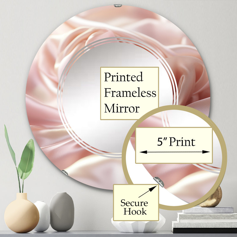 Doully - Miroir mural rond moderne, 24 po x 24 po
