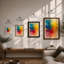 Flowing Colour Abstract - Print-581066084-581066082