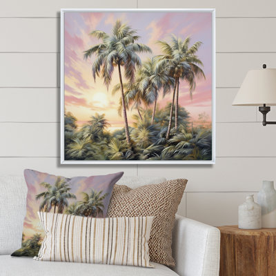 " Palm Trees Romantic Sunset I "