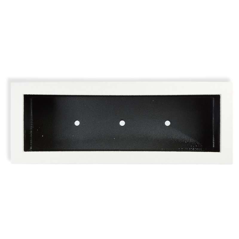 Milan Tall Polymer Box, White, 12"H x 46"W x 17"D