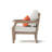 Ponce 2 Piece Sunbrella Outdoor HDPE Club Chairs - Tan/Cast Coral