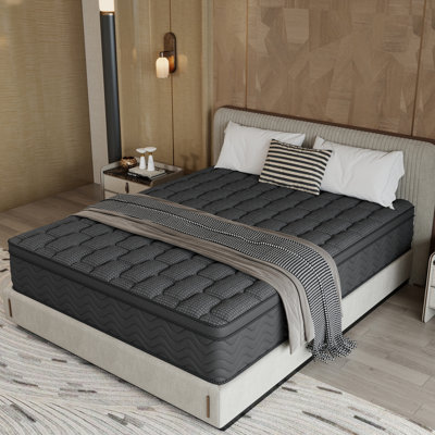 Hybrid Mattress, 8/12/14 Inch, Individual Pocket Spring Mattress with Breathable Knit Fabric, Medium Firm Pressure Relief Mattress for Bedroom, CertiPUR-US Certified