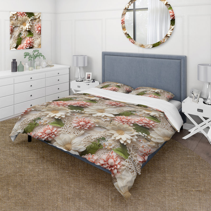 Ensemble de housse de couette Athen, Housse de couette pour grand lit et 2 taies décor