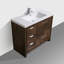 Ensemble de meuble-lavabo simple autoportant moderne de 42 po Curly