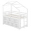 Lit mezzanine simple Aulea avec tablettes de rangement sous le lit-997673080