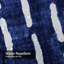Broken Stripes Indigo Seamless Navy Shower Curtain with 12 Hooks-1750006540