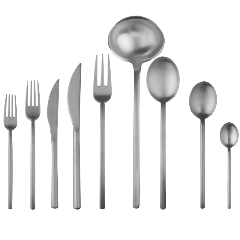 Due 75 - Piece Stainless Steel Flatware Set - Service for 12, Ice