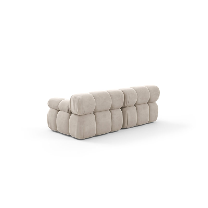 Selia Cloud Loveseat Sofa – Modern Plush Upholstered 2-Seater in Cream