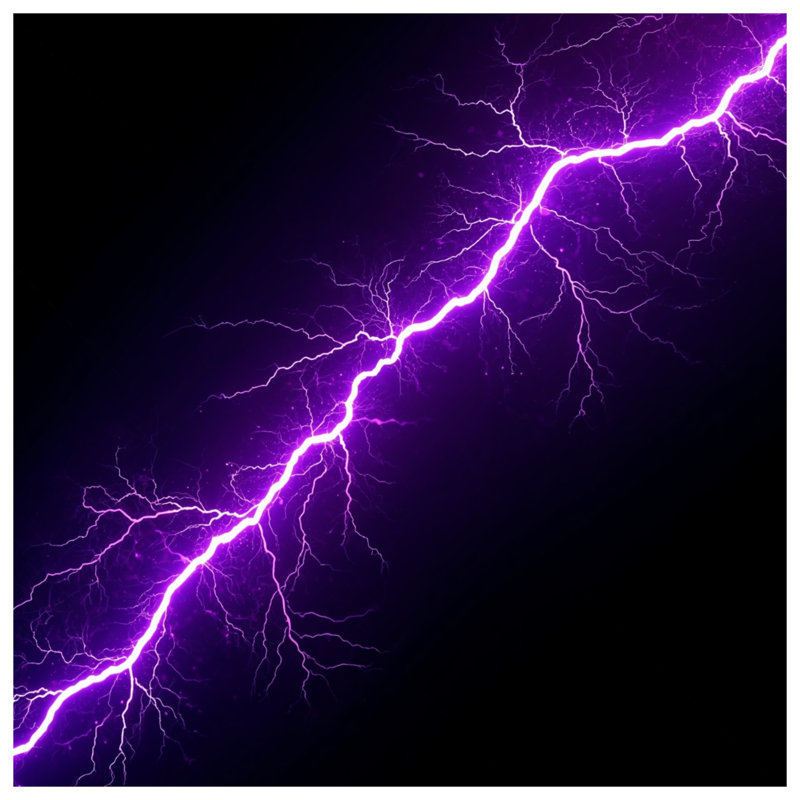 Purple Lightning Bolt Comforter, Twin