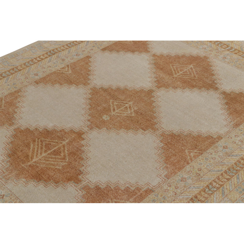 Distressed Homage Wool Geometric Area Rug, Rectangle 10' x 14'