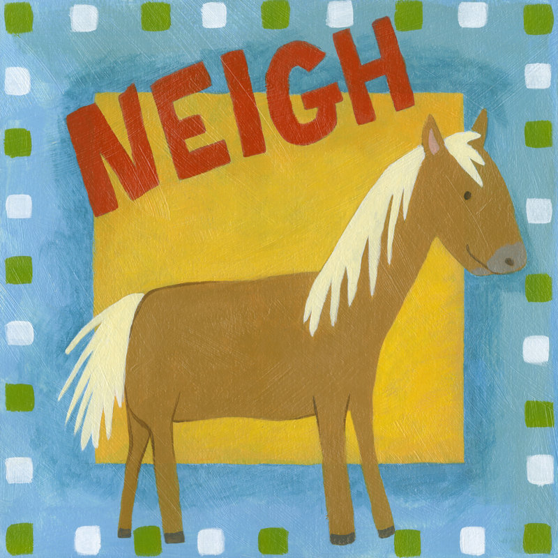 Neigh - Wrapped Canvas Print, 30cm H x 30cm W