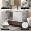 Meuble-lavabo mural 36 po avec lavabo en céramique 36 po