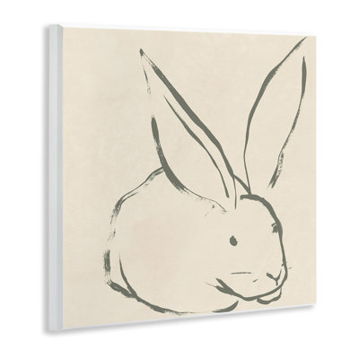 «Simple Rabbit Outline Wall Art» par June Erica Vess