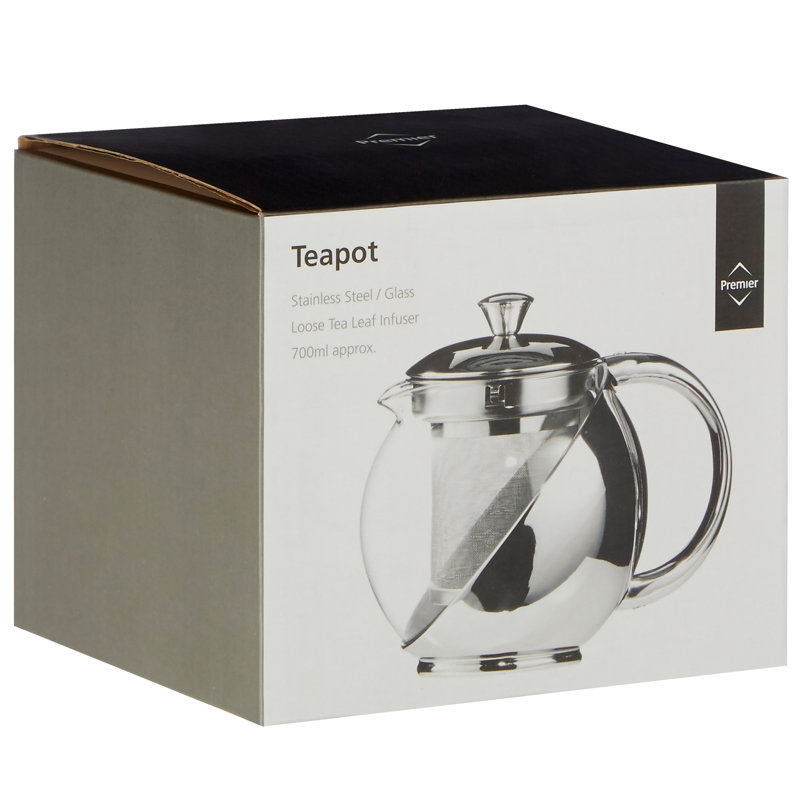 17 Stories Whitehaven 65ml Solid Colour Teapot, 0.7 L