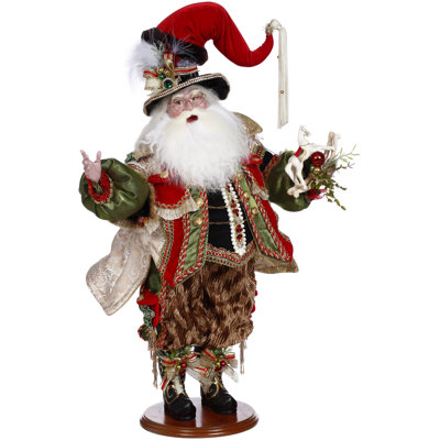 Santa With Rocking Horse - 24 Inches