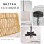 Attison 19.7" Boho Rattan 5 Lights Chandelier(Bulbs Included)