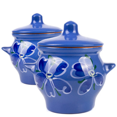STP-Goods Slavic 0.6 Quarts Stoneware Round Dutch Oven