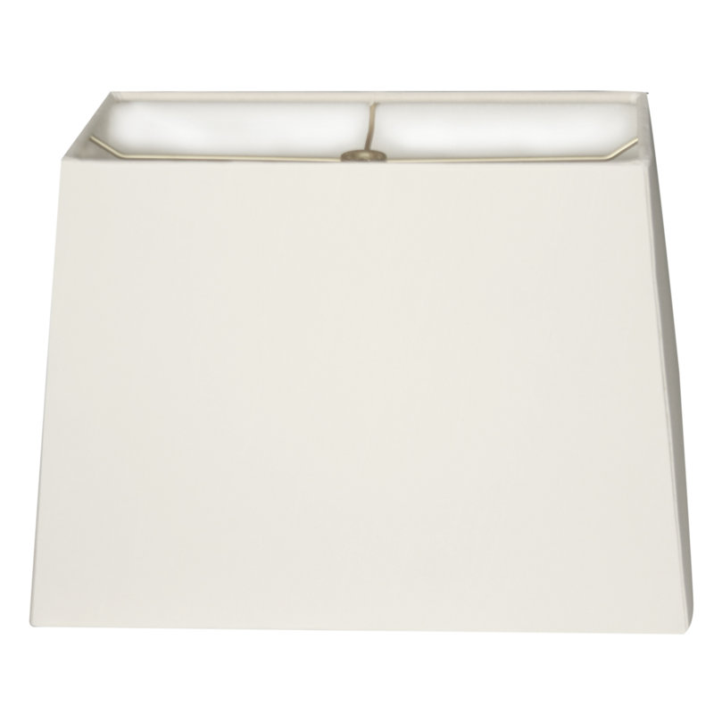 Abat-jour rectangulaire en lin (araignée), Blanc, H 12 po x l 18 po x P 10 po