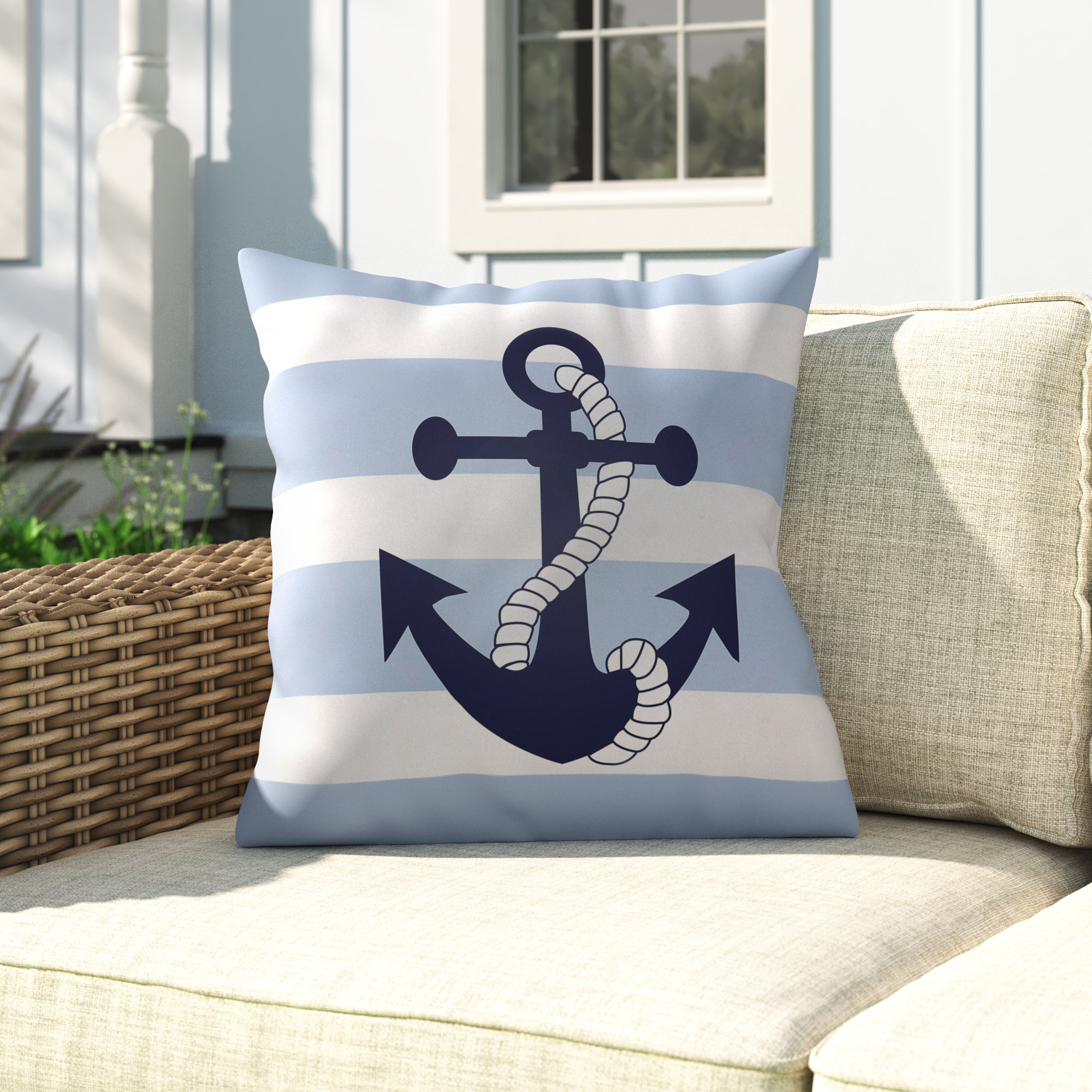 Anchor throw clearance pillows