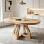 Table de salle à manger ronde extensible pour 4-6, pieds de table intermédiaires de 16 po-129674667