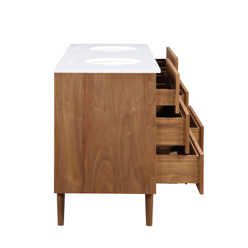 Meuble-lavabo double D 72 po x P 22 po x H 34 po Dondi
