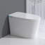 Toilette intelligente de luxe intelligente avec pulvérisateur d'eau chaude et sécheuse instantanées, fonction de chasse d'eau automatique / capteur de pied, siège de bidet chauffé à température ajustée, affichage à DEL blanc