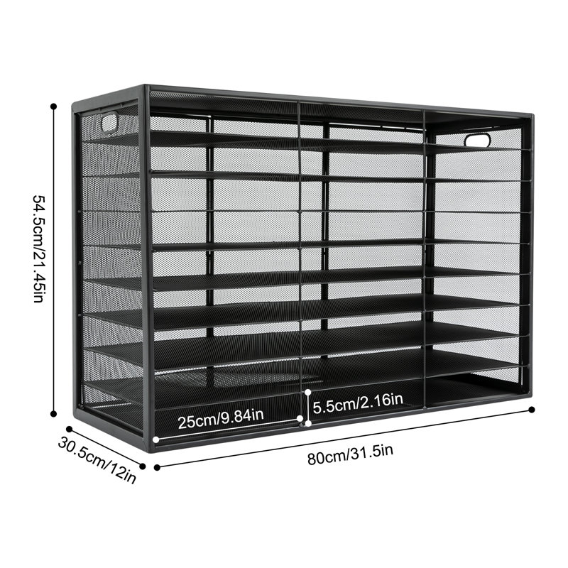 27 Slot Metal File Mail Classification Storage Rack File Organizer File Storage Rack