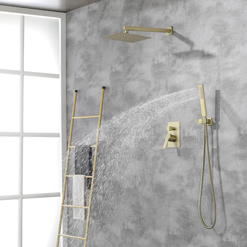 All-In-One Kit with Rough in-Valve, Brushed Gold