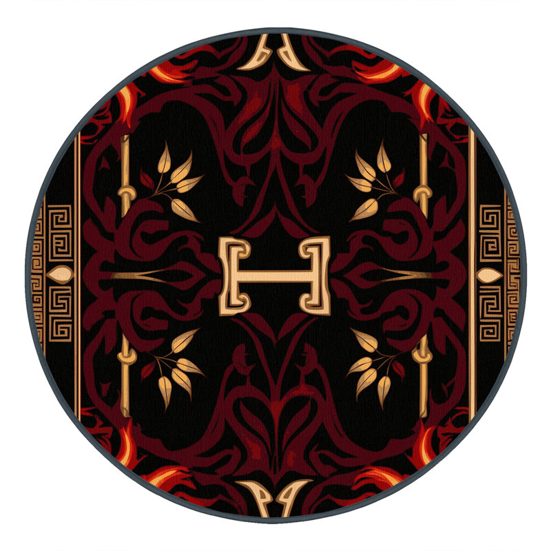 Golden Garland Rug, Round 3'