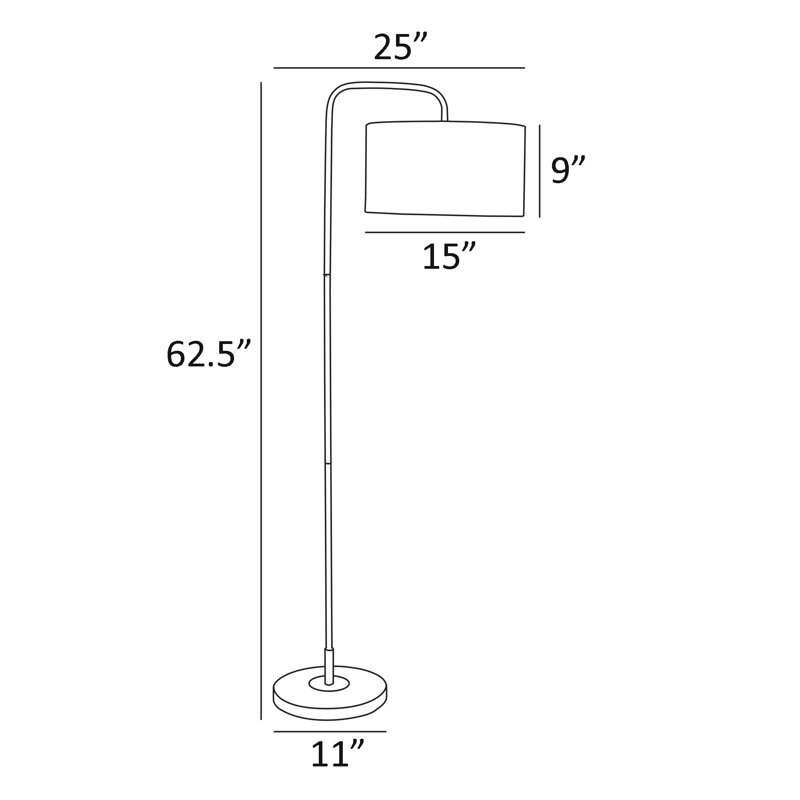 Ensemble 3 pièces de lampes de table et sur pied Ashe
