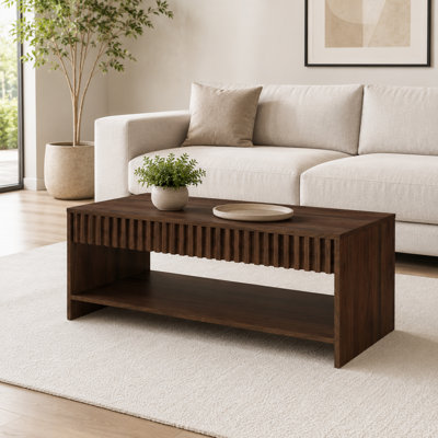 Abdel 39.4" W Mid Century Modern Rectangular Coffee Table