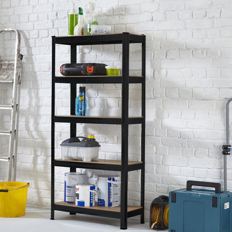 70cm W Metal Shelving Unit, Black