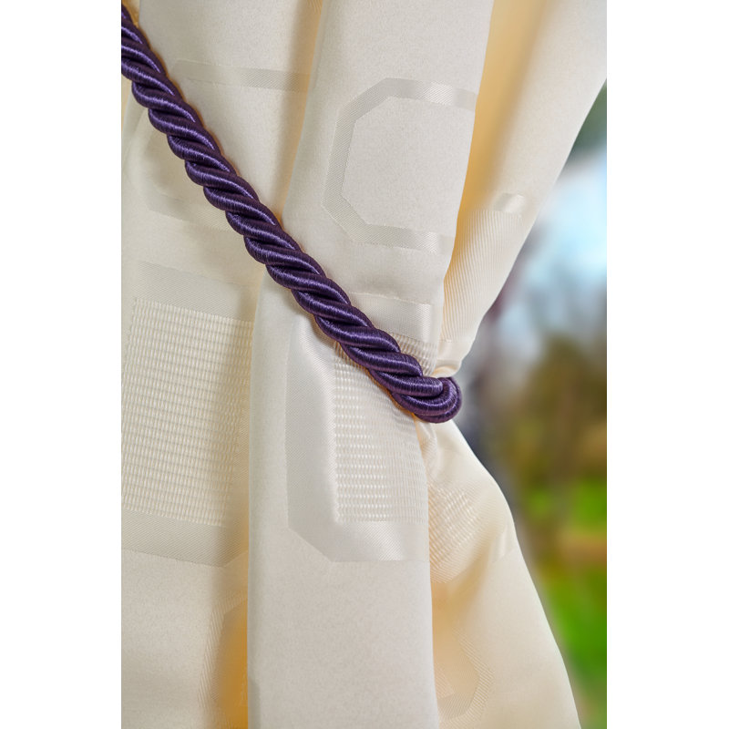 Triggs Aubergine Fabric 36cm Curtain Holdback/Tieback, Aubergine