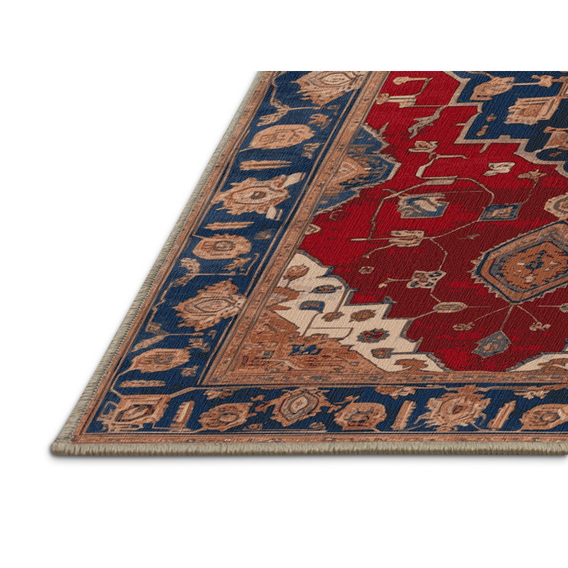 Machine Washable Persian Brown Area Rug, Square 5'