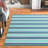Deltana Striped Blue/Green Indoor/Outdoor Area Rug-1835370344