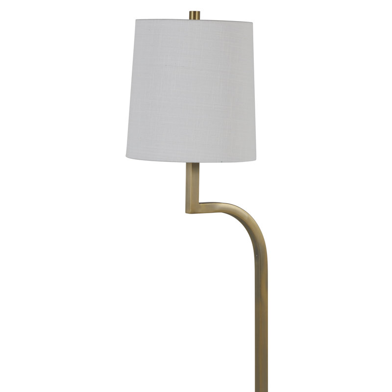 Hawthorne 53" Floor Lamp, 150 W, Matte Antique Brass