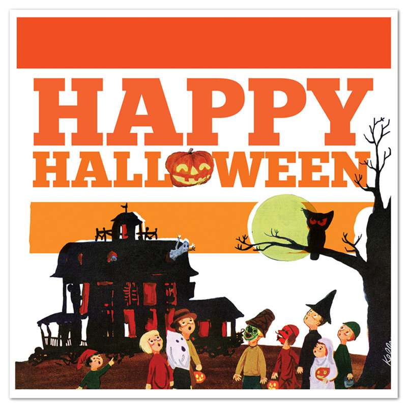 The Seasonal Aisle - Quadro - The Saturday Evening Post - Streghe Di Halloween - Vetro Acrilico Plexi - 70X70 - Pronto Da Appendere - Quadri Moderni Per La Casa - Vintage - Retr