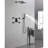 Luxury Matte Black Bathroom Shower Fixture, 10-Inch Rainfall Head, Handheld Shower, Body Jets, 3 Functions Balance Valve With