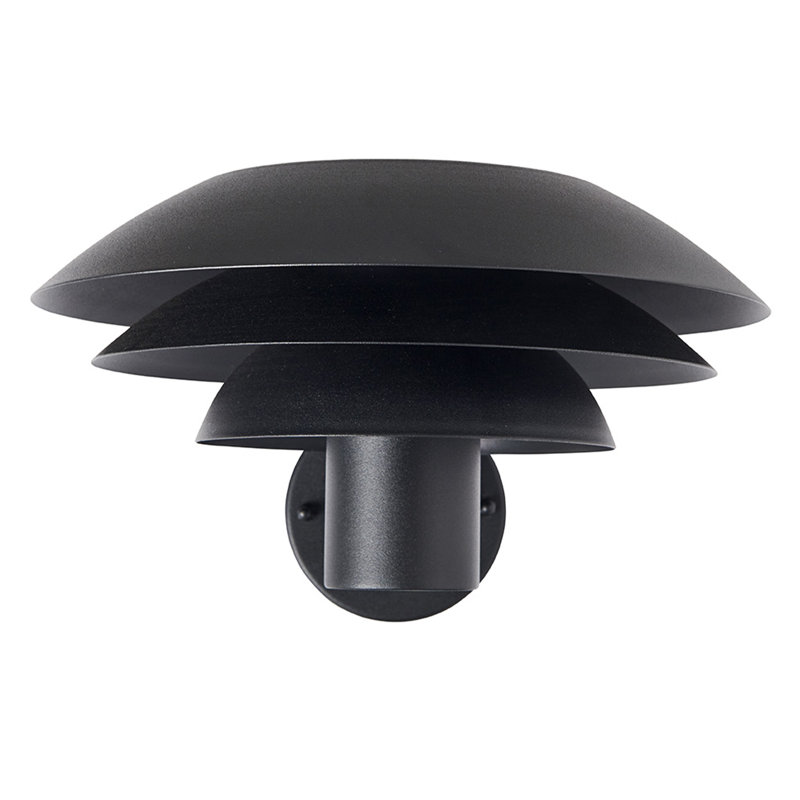 Black Integrated LED Outdoor Armed Sconce
