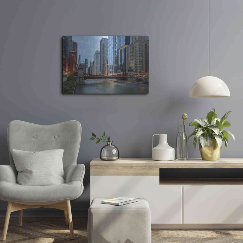 " Chicago River " by AKG, 16" H x 24" W