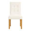 Chaise de salle à manger à dossier capitonné Latitude Run® - tissé texturé crème (ensemble de 2)-1969719004-1969719007