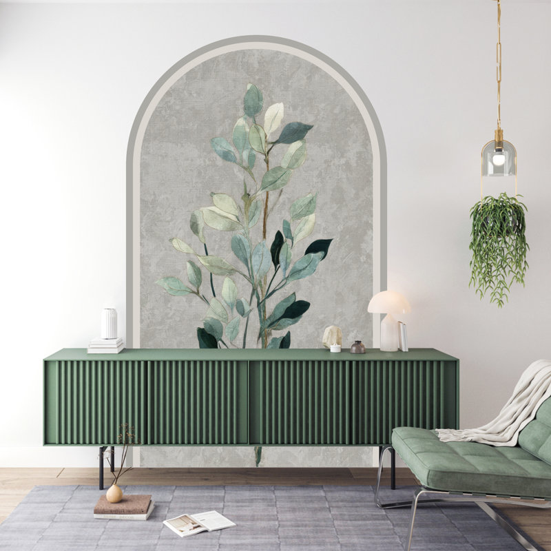 Adhésif décoratif arche botanique - Papier peint adhésif amovible, H 71 po x l 40 po