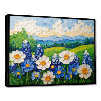 Texas Bluebonnet Field II - Texas Wall Art Living Room